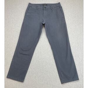 Banana Republic Pants Mens 32 x 30 Gray Cotton Stretch Chino Flat Front Straight